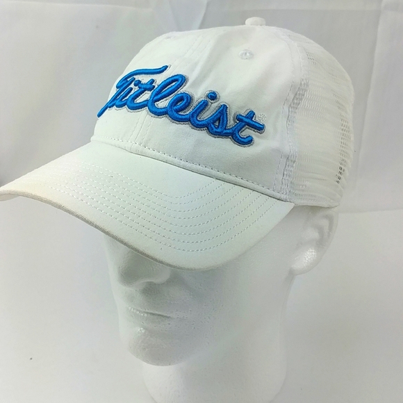 Titleist White & Blue Raised Embroidery Golf Hat